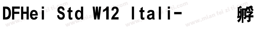 DFHei Std W12 Itali字体转换